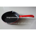 2016 hot sale color enamel coating cast iron fry pan/skillet